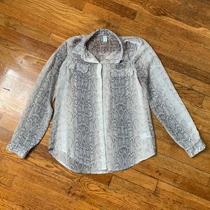 Old navy sheer animal print blouse